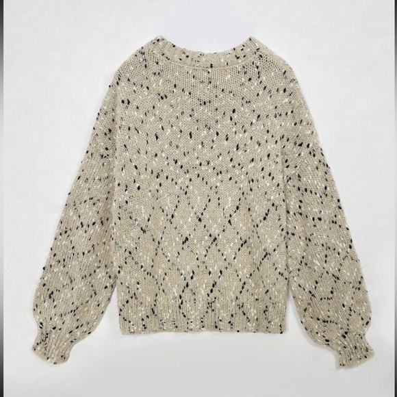 Luxe chunky marble knitted sweater top - Picture 2 of 6